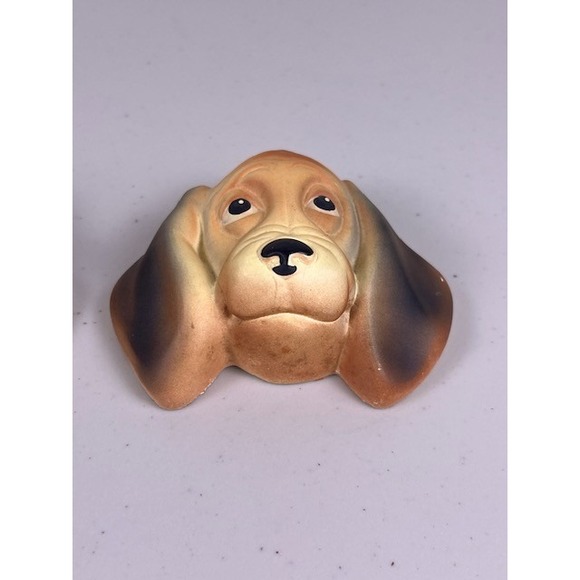 Miller Studio Inc 1961 Vintage Basset Hound Dog Head Wall Plaques Set of 2 - Picture 10 of 13